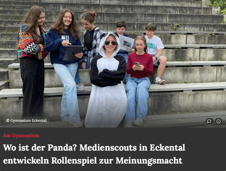 Aus den Nürnberger Nachrichten: Medienscouts in Eckental entwickeln Rollenspiel zur Meinungsmacht